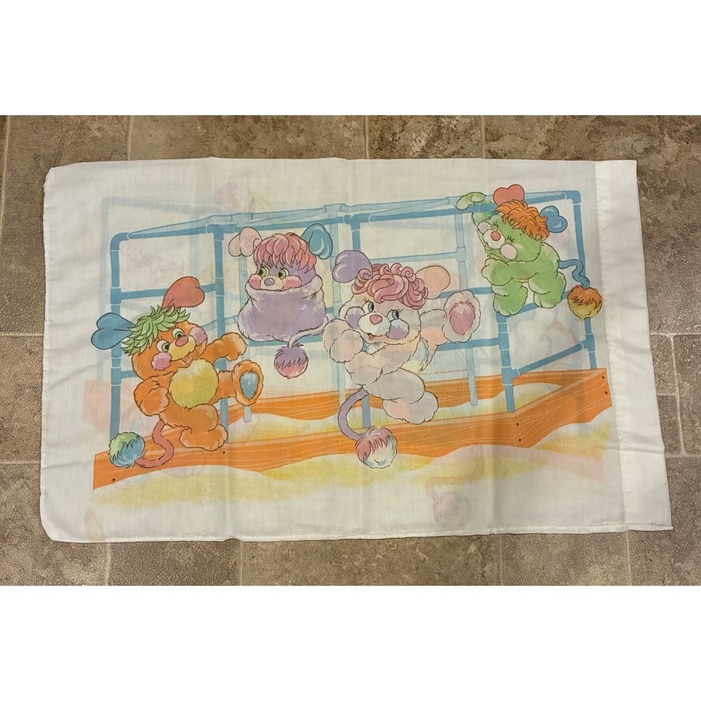 1986 Vintage Popples Pillowcase Twin Size